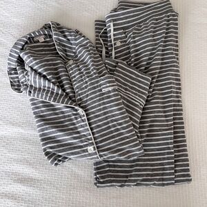 J Crew dreamy cotton blend stripe pajama set